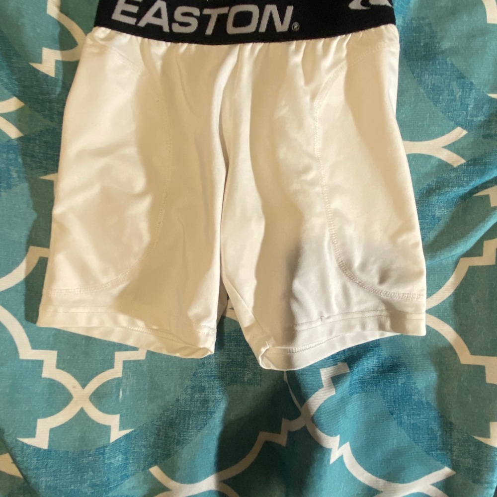 White Easton sliding shorts